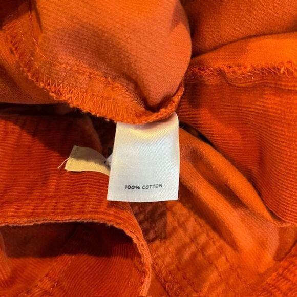 Caslon Women's Lightweight Corduroy Mini Skirt Pockets Orange Size 10P - Picture 7 of 9